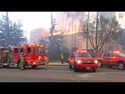 Hollywood Hills Fire Threatens Homes | California Wildfires | Structures Burn as Palisades Fire