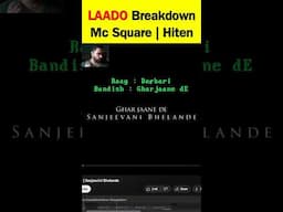 Mc Square Laado Song Deconstruction