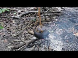 luxury Rice cooking in forest