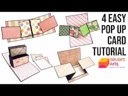 4 Creative Pop Up Card For Scrapbook Tutorial by Srushti Patil