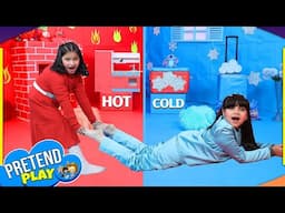 Red Hot vs Cold Blue | Fun Family Challenges for Kids | ToyStars