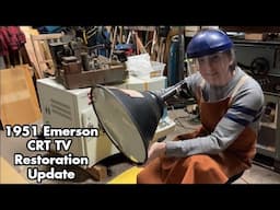 Random Bits 331: 1951 Emerson TV Update, Washing a 16GP4 CRT Tube, Refinishing the cabinet.