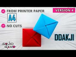 How to Make Ddakji Envelopes from Regular A4 Paper - No Cardboard Needed!