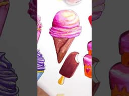 no! drawing and painting a summer ice cream - part 2/2🍦🩷 Birthday Candy Land Art 🩷