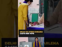 Watch | Delhi CM Atishi Marlena casts her vote