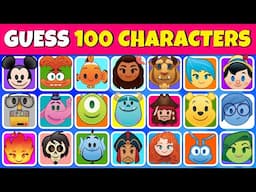 Guess 100 Disney Characters by Emoji in 3 seconds | Disney Quiz Challenge