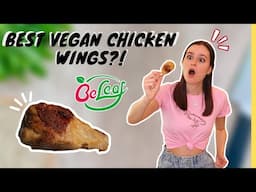 REALISTIC VEGAN CHICKEN WINGS?! (with "bone") || BeLeaf Drumstick REVIEW!!