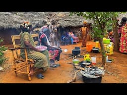 African village life/Cooking African Cuisine Mahamri with Tea  on Sunday morning