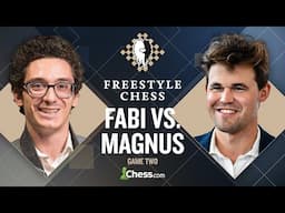 MAGNUS v. FABIANO! Can Fabi Make A Comeback? Freestyle Chess 2024 Game 2