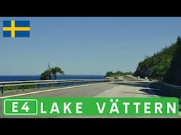 E4 along Lake Vättern in Sweden