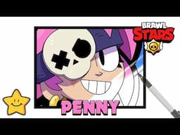 How To Draw PENNY Icon 💀 | Brawl Stars | Step By Step | Voice Lines | Remodel