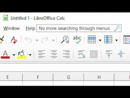 LibreOffice Writer/Calc Search Command "Search for actions, text, help and more" Commands Palette