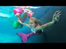 Mermaid Makeover with Adley - Disney Princess underwater routine!