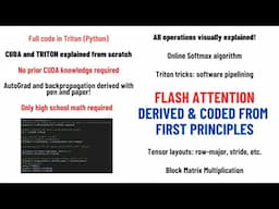 Flash Attention derived and coded from first principles with Triton (Python)