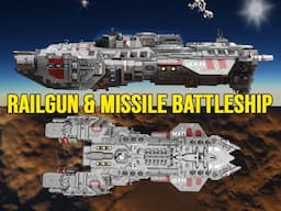 Railgun & Missile Battleship UFN Seattle Class - Space Engineers