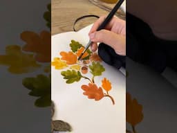 Watercolor autumn 🍂 with simple brush strokes #watercolor #painting tutorial