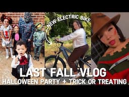 *NEW*Last Vlog of the fall season🧡|New Veefa electric city bike+Halloween party & Trick or Treating!