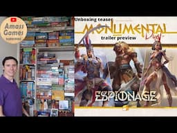 Monumental Duel Espionage two player deck building card game FunForge Matthew Dunstan AmassGames