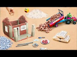 diy tractor bricks house construction science project | mini house construction | @MiniTractor100