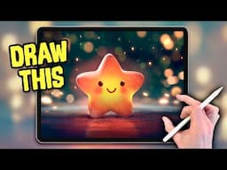 PROCREATE DRAWING Tutorial in EASY steps - CUTE STAR