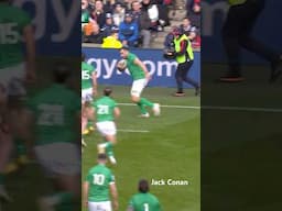 Jack Conan powers over. #teamofus #rugby #irishrugby