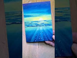 How to paint Underwater Acrylic Painting on canvas #shorts