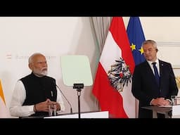 Indian Prime Minister Narendra Modi press conference with  Federal Chancellor Karl Nehammer (ÖVP).