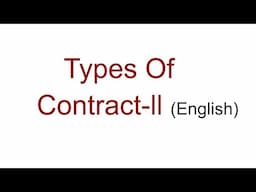 Types Of Contract- ll (English)