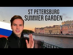 Sunset in St. Petersburg, Russia 🇷🇺 Summer Garden Walk