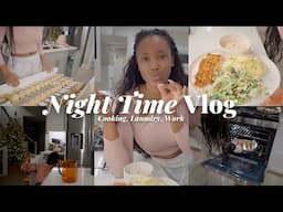 REALISTIC MOM NIGHT ROUTINE | Overwhelmed but Thriving | Cooking + selfcare + Laundry + Editing