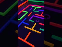 This minigolf obstacle course looks pretty tough #nightlight #glowing #dark #win