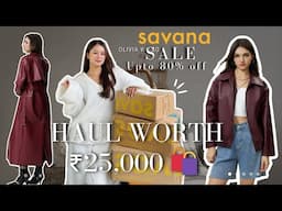 Huge SAVANA Haul ₹25,000 🛍️ | Up to 80% OFF on Jackets, Co-ord Sets & More!