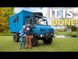 Our Biggest Transformation EVER! Unimog Truck Camper Paint Color Reveal (DIY Raptor Liner) #34