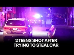 2 teens shot after attempting to steal car