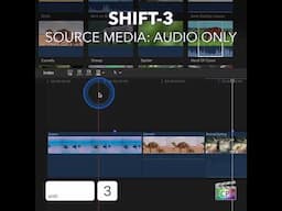 Final Cut Pro Shortcut | Shift-3 | Source Media: Audio Only