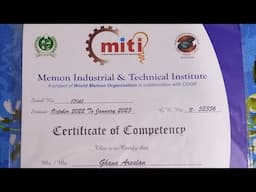 Mera certificate agaya alhumdulillah beautician course complete