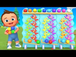 Learn Colors with Baby’s Wooden Fish Slider Ball Toy Set - Engaging Educational Videos!