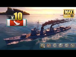 Asashio B: 10 ships destroyed on map Trap - World of Warships