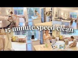 15 MINUTE EVENING CLEAN WITH ME || SPEED CLEAN WITH ME 2022 || Taylor Marie Motherhood