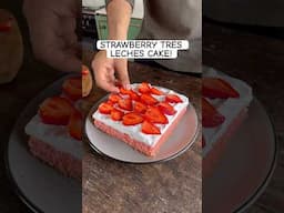 If you like strawberries, try this Epic Eggless strawberry tres leches cake recipe 😍🤌🏻 #shorts