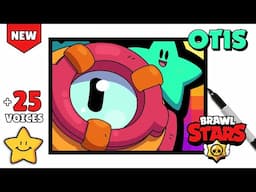 How To Draw OTIS Icon 💦 | Brawl Stars | New Brawler | Voice Lines