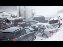 Chaos in China Today! Highways freeze Hundreds of cars crash as snowstorm descends