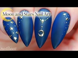 ☆ Moon and Stars Nail Art ☆