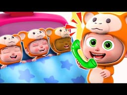 Five Little Monkeys | Learn Numbers | Take Care of Five Babies | Little PIB