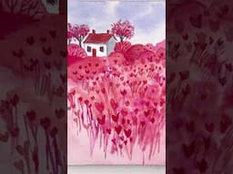 Watercolor Valentines Day Card Tutorial  #valentinesdaycardhandmade