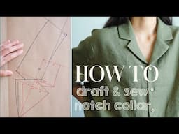 [EASIEST METHOD] How to draft & sew notch collar | Make your own lapel collar easily