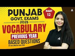 Patwari, Senior Assistant, Labour Inspector Exam 2025 | Vocabulary | English | PYQs | Rajneesh Maam