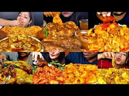 ASMR EATING SPICY MUTTON FAT CURRY WITH RICE & BIRYANI | BEST INDIAN FOOD MUKBANG |Foodie India|