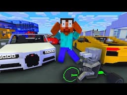 Monster School : RACING CAR Challenge - Minecraft Animation