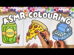 Pickles, Pizza & Sardines! ASMR colouring page compilation